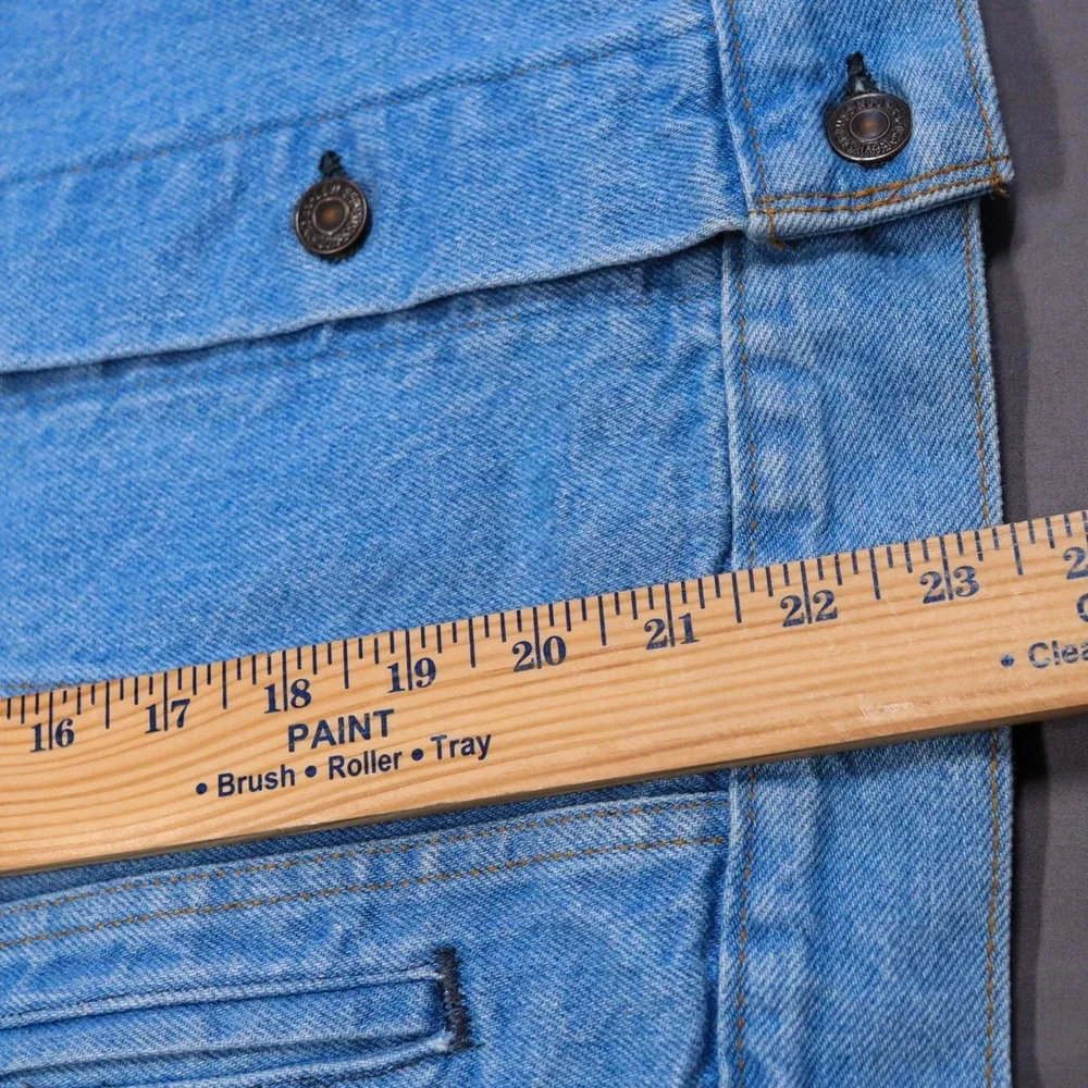 Vintage 70s Levi's Denim Vest Mens XL Light Wash Made in USA Red Tab Trucker